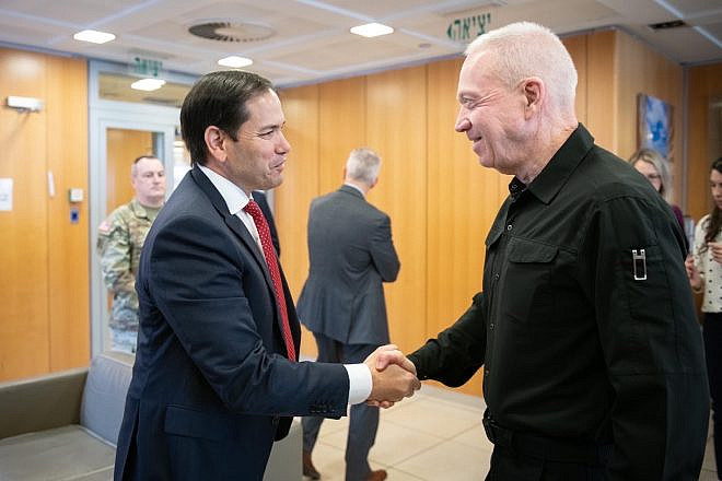 Sen. Marco Rubio (R-Fla.) meets with Yoav Gallant, the Israeli defense minister, on April 26, 2024. Credit: Courtesy of Sen. Marco Rubio's office.
