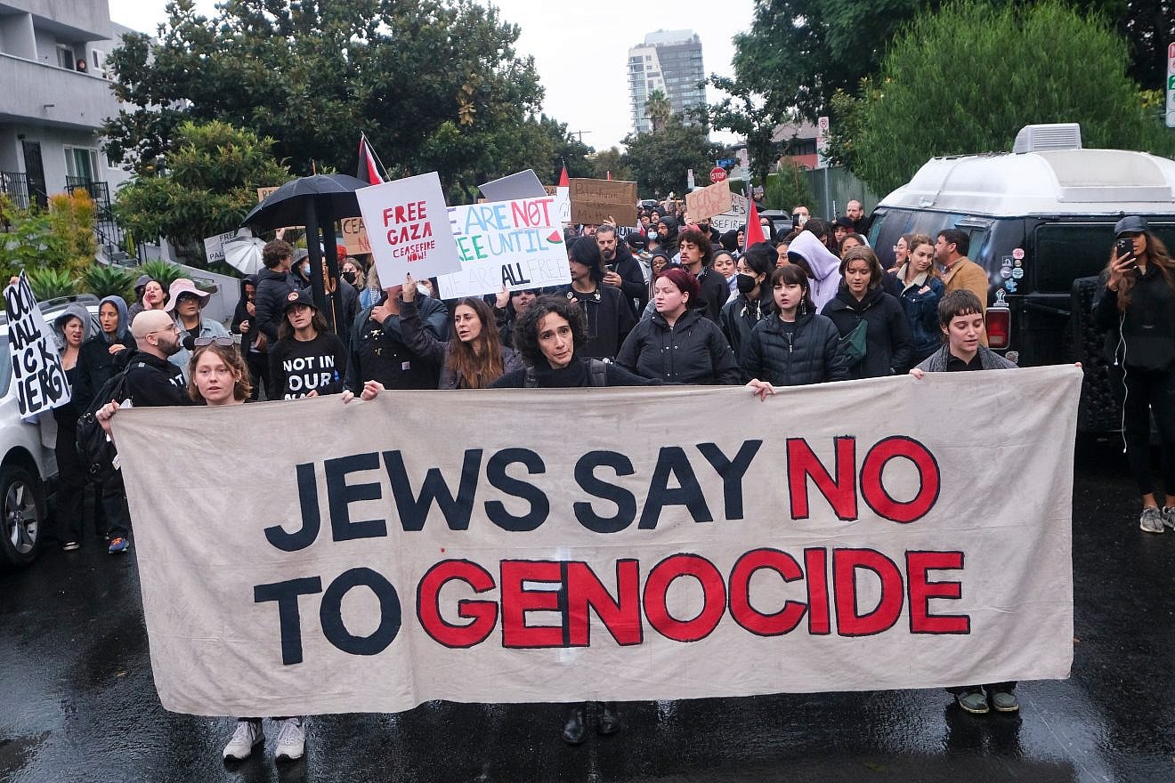 Protesters in Los Angeles, many of them Jewish, participate in a rally to demand an immediate ceasefire in the war between Israel and Hamas in Gaza, as well as an end to U.S. military aid to Israel, Nov. 15, 2023. Credit: Ringo Chiu/Shutterstock.