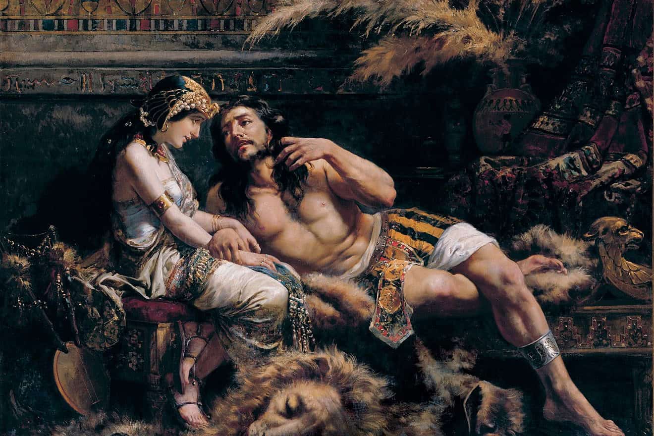 “Samson and Delilah,” oil on canvas painting by José Echenagusia Errazquin, 1887. Credit: Bilbao Fine Arts Museum via Wikimedia Commons.