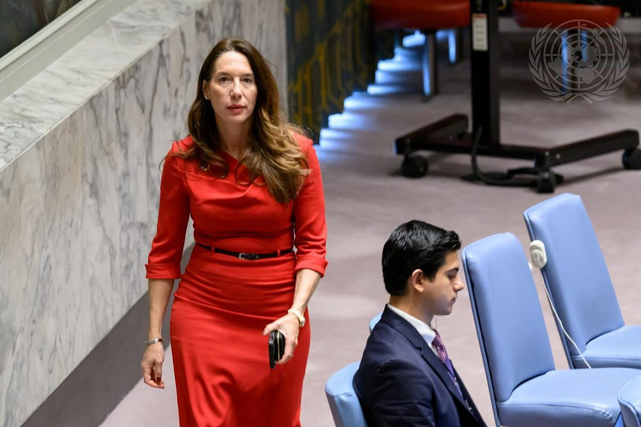 Vanessa Frazier, Maltese ambassador to the United Nations and president of the Security Council for the month of April, arrives to chair the Security Council meeting on maintenance of peace and security of Ukraine. Credit: Mark Garten/United Nations photo.
