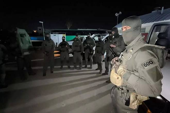 Israeli security forces arrest a sister of Hamas leader Ismail Haniyeh on suspicion of supporting Palestinian terrorists. Credit: Israel Police.