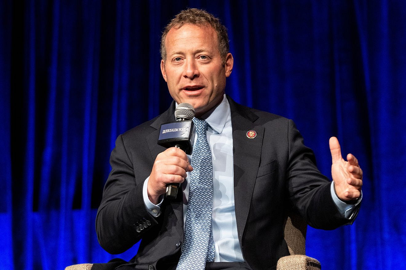Rep. Josh Gottheimer (D-N.J.) speaks during the annual Jerusalem Post conference at Gotham Hall on Sept. 12, 2022. Credit: Lev Radin/Shutterstock.
