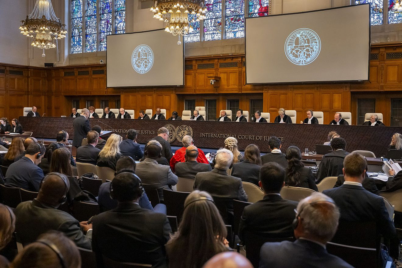 View of the court during South Africa's charges against Israel at the International Court of Justice, the principal judicial arm of the United Nations, in The Hague on May 16, 2024. Credit: ICJ.