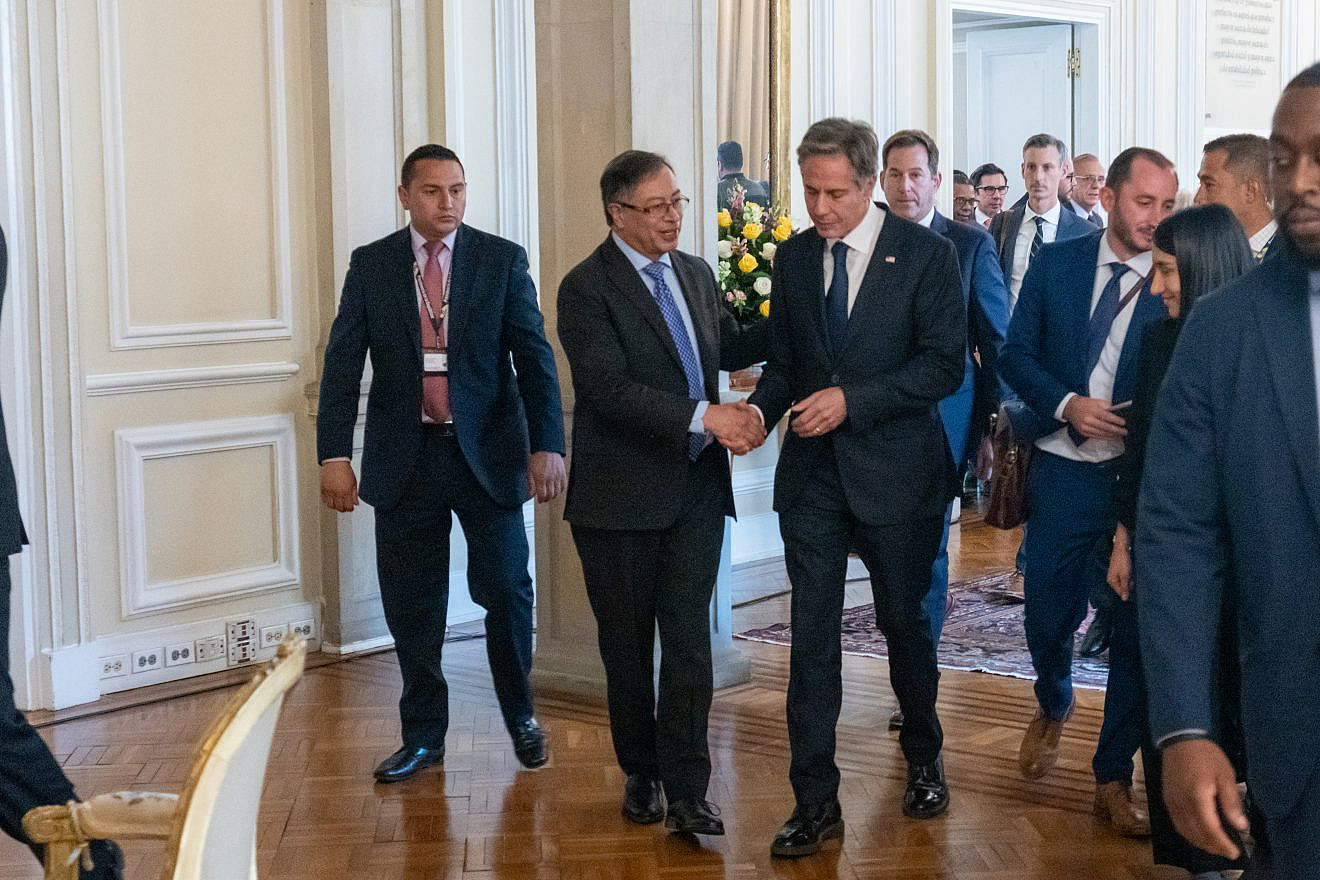 U.S. Secretary of State Antony Blinken participates in a press availability with Colombian President Gustavo Petro in Bogota, Colombia on Oct. 3, 2022. Credit: Ron Przysucha/U.S. State Department.