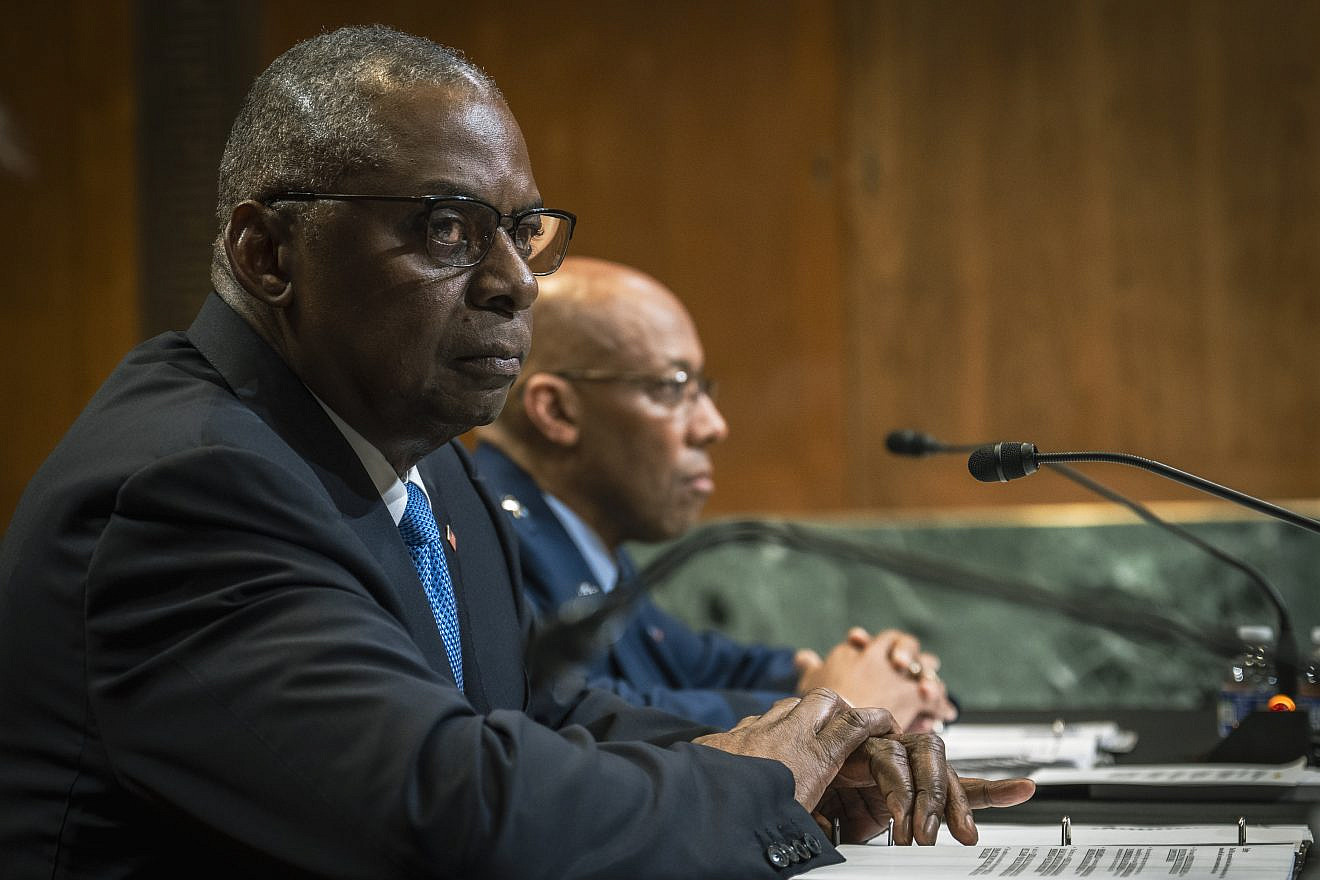 U.S. Secretary of Defense Lloyd Austin and Air Force Gen. Charles Q. Brown Jr., chairman of the Joint Chiefs of Staff testify at a Senate Appropriations Committee hearing on the Department of Defense fiscal 2025 budget request and Future Years Defense Program in the Dirksen Senate Office Building on May, 8 2024. Credit: Chad J. McNeeley/U.S. Department of Defense.