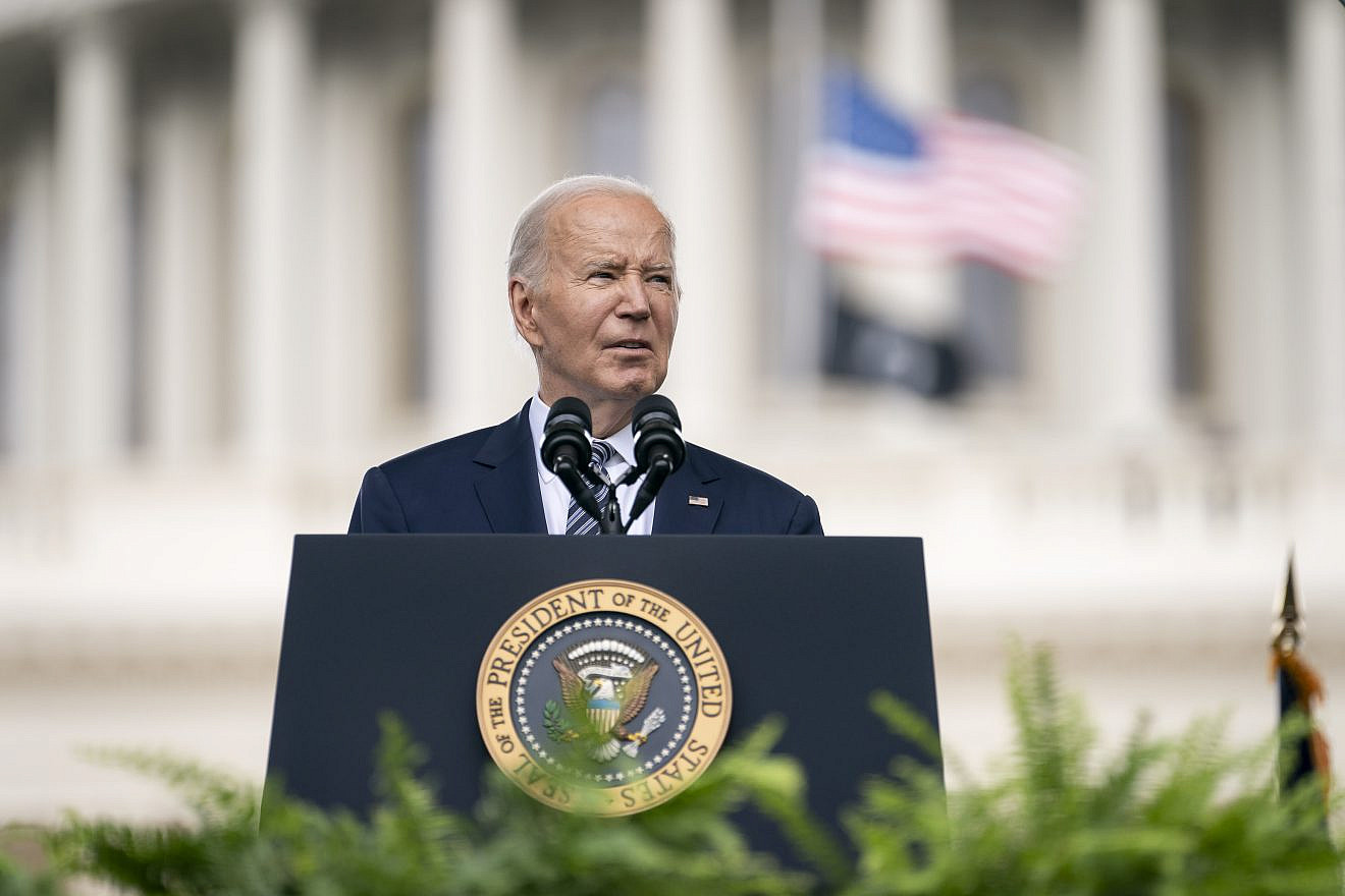 U.S. President Joe Biden speaks at the 42nd Annual National Peace Officers’ Memorial at the U.S. Capitol in Washington, D.C., on May 15, 2024. Credit: Tia Dufour/U.S. Department of Homeland Security.