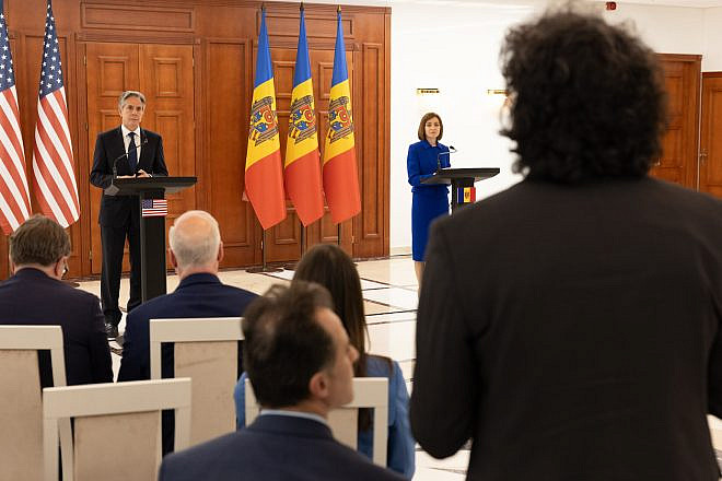 U.S. Secretary of State Antony Blinken and Moldovan President Maia Sandu hold a press conference in Chisinau, Moldova, May 29, 2024. Credit: Chuck Kennedy/U.S. State Department.