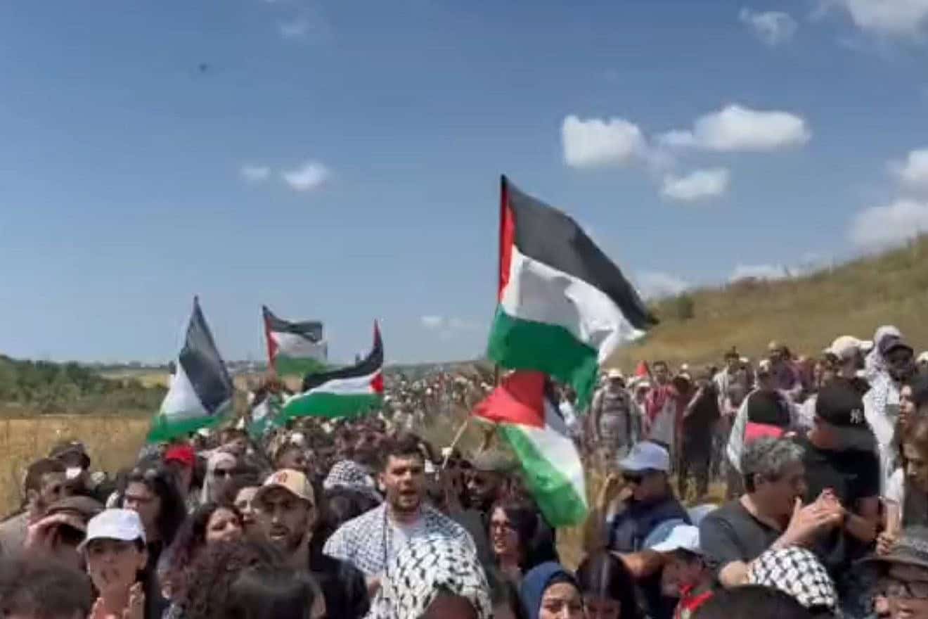 Arab Israelis protest against Israel in the Galilee on May 14, 2024. Source: X.