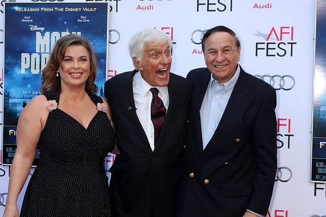 Arlene Silver, her husband, Dick Van Dyke, and Richard M. Sherman at the AFI FEST "Mary Poppins" 50th Anniversary Screening at TCL Chinese Theater in Los Angeles, Nov. 9, 2013. Photo by Kathy Hutchins/Shutterstock.