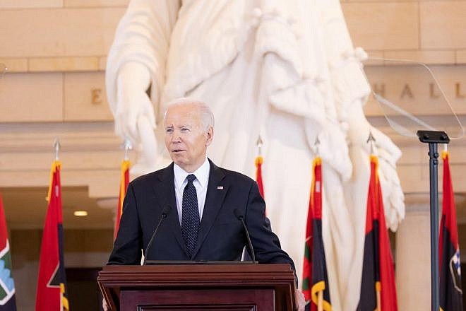 U.S. President Joe Biden speaks at the U.S. Capitol in Washington, D.C., as part of the U.S. Holocaust Memorial Museum's Days of Remembrance on May 7, 2024. Credit: U.S. Holocaust Memorial Museum.