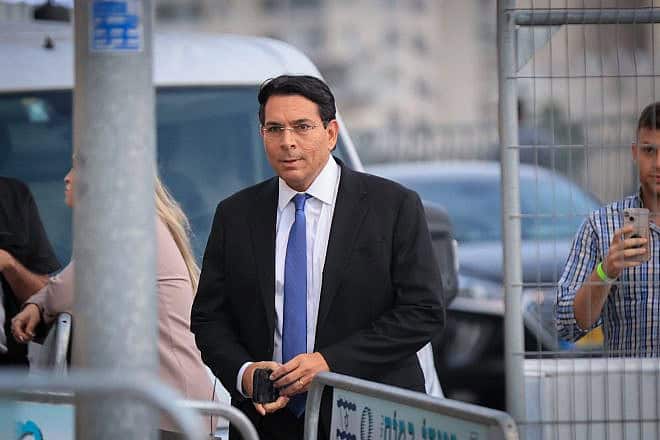 Knesset member Danny Danon arrives for a gathering at a restaurant in Jerusalem ahead of Rosh Hashanah, Sept. 13, 2023. Photo by Noam Revkin Fenton/Flash90.