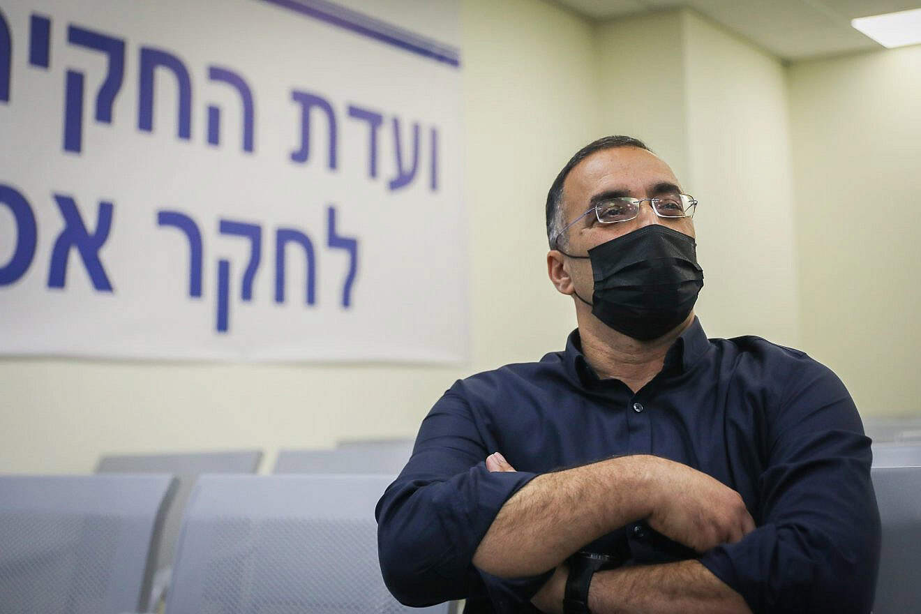 The head of Israel's Upper Galilee Regional Council, Amit Sofer, arrives to testify before the State Commission of Inquiry into the 2021 Meron disaster, Oct. 5, 2021. Photo by Flash90.