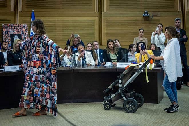The Global Women's Coalition Against Gender Based Violence as a Weapon of War at the Knesset in Jerusalem, May 20, 2024. Photo by Yonatan Sindel/Flash90.