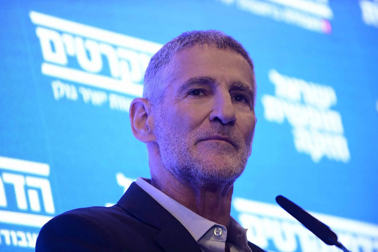 Labor Party leader Yair Golan speaks after the primary results are announced, in Tel Aviv, May 28, 2024. Photo by Tomer Neuberg/Flash90.