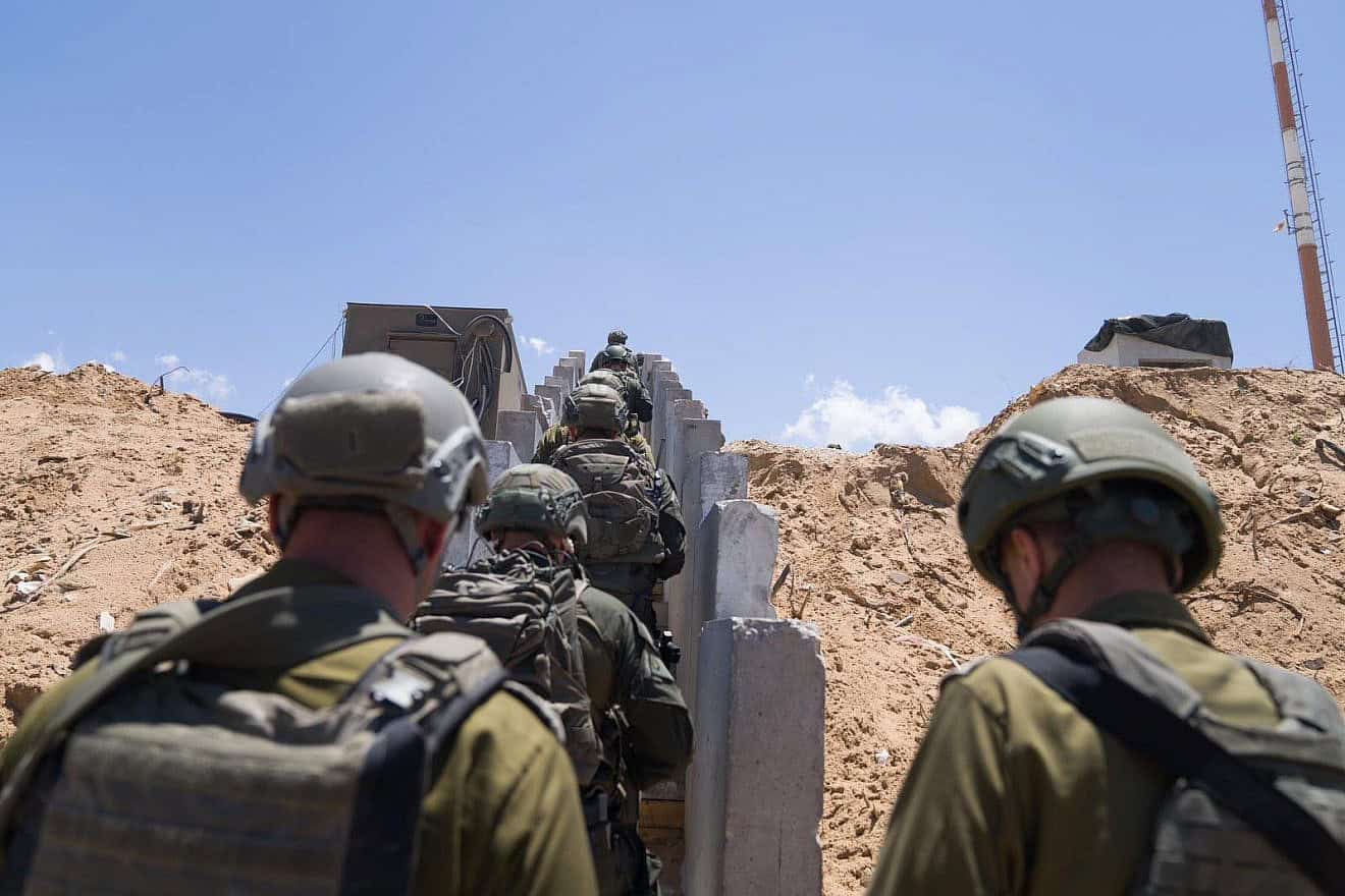 Israeli soldiers operating in eastern Rafah in the Gaza Strip on May 9, 2024. Credit: IDF.