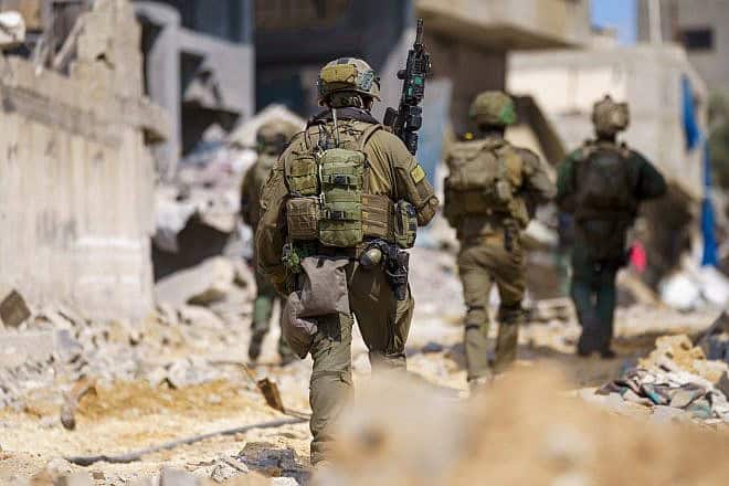 Soldiers in the Israel Defense Forces during operational activity in the Jabalia area of northern Gaza on May 20, 2024. Credit: IDF.