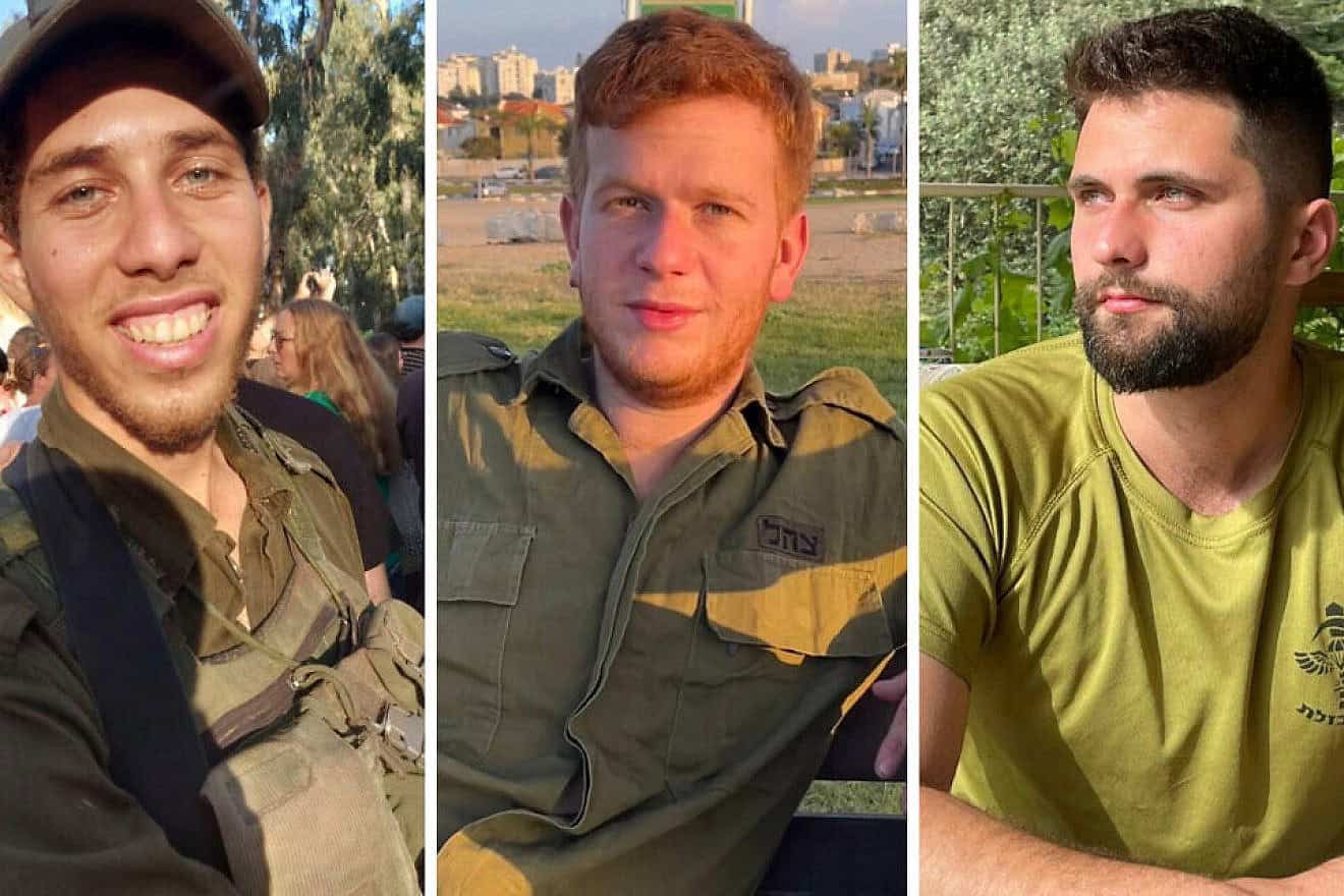 From left: Staff Sgt. Uri Bar Or, Staff Sgt. Ido Appel, and Staff Sgt. Amir Galilove. Credit: IDF.