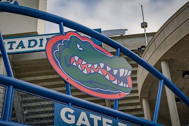 The Gators logo at the University of Florida's Ben Hill Griffin Stadium. Credit: University of Florida.