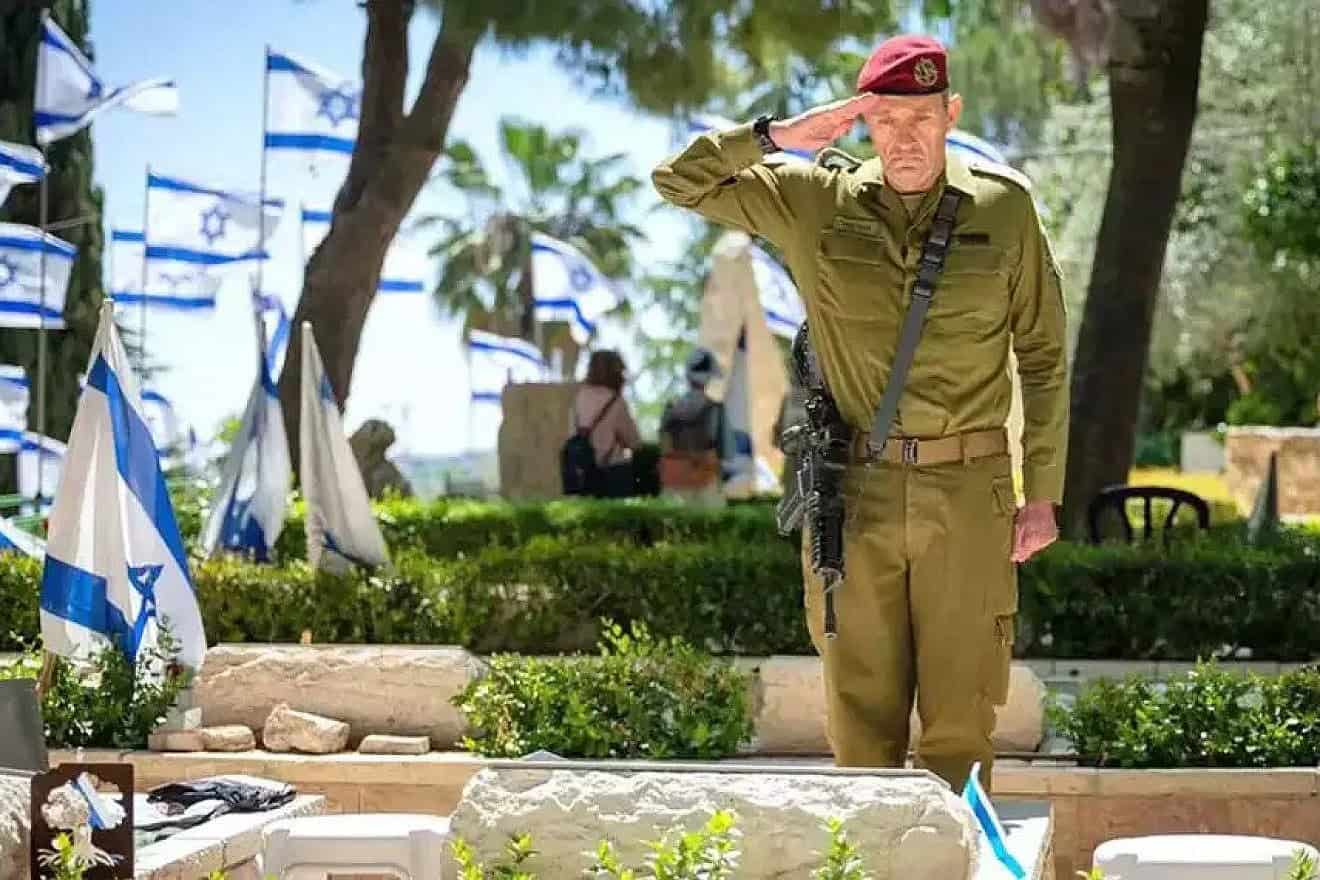 IDF Chief of Staff Lt. Gen. Herzi Halevi at a military cemetery. Credit: IDF Spokesperson's Unit.