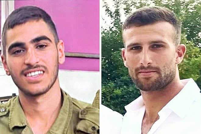 Sgt. Yonatan Elias (left) and Sgt. First Class (res.) Adar Gavriel. Credit: IDF.