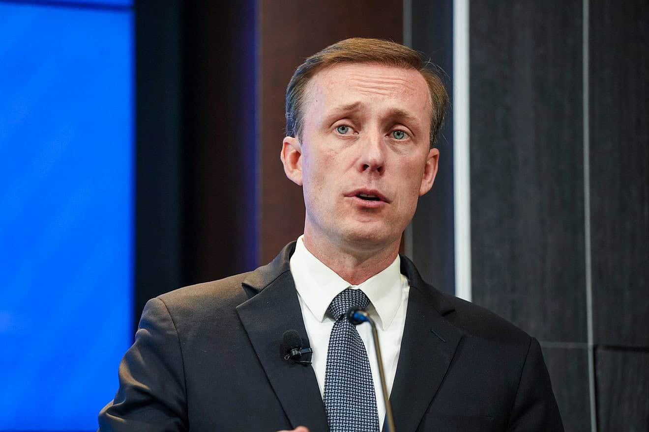 Jake Sullivan, U.S. national security advisor, at the Hutchins Center on Fiscal and Monetary Policy at the Brookings Institution in Washington on April 27, 2023. Photo by Ralph Alswang/Brookings Institution.