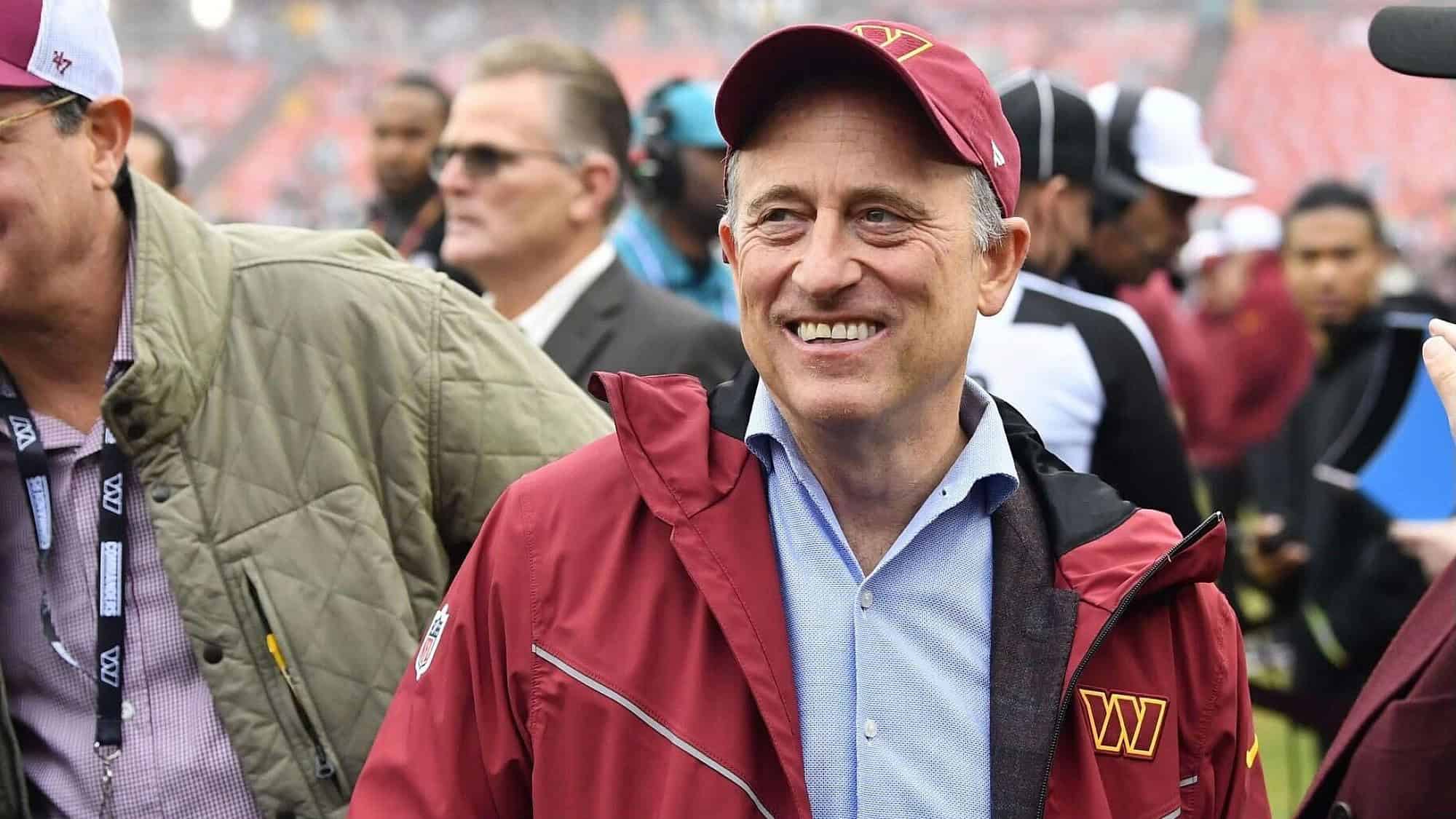 Josh Harris, managing partner of the Washington Commanders, managing partner of the Philadelphia 76ers and co-managing partner of the New Jersey Devils, at a Commanders game. Credit: Courtesy of the Washington Commanders.