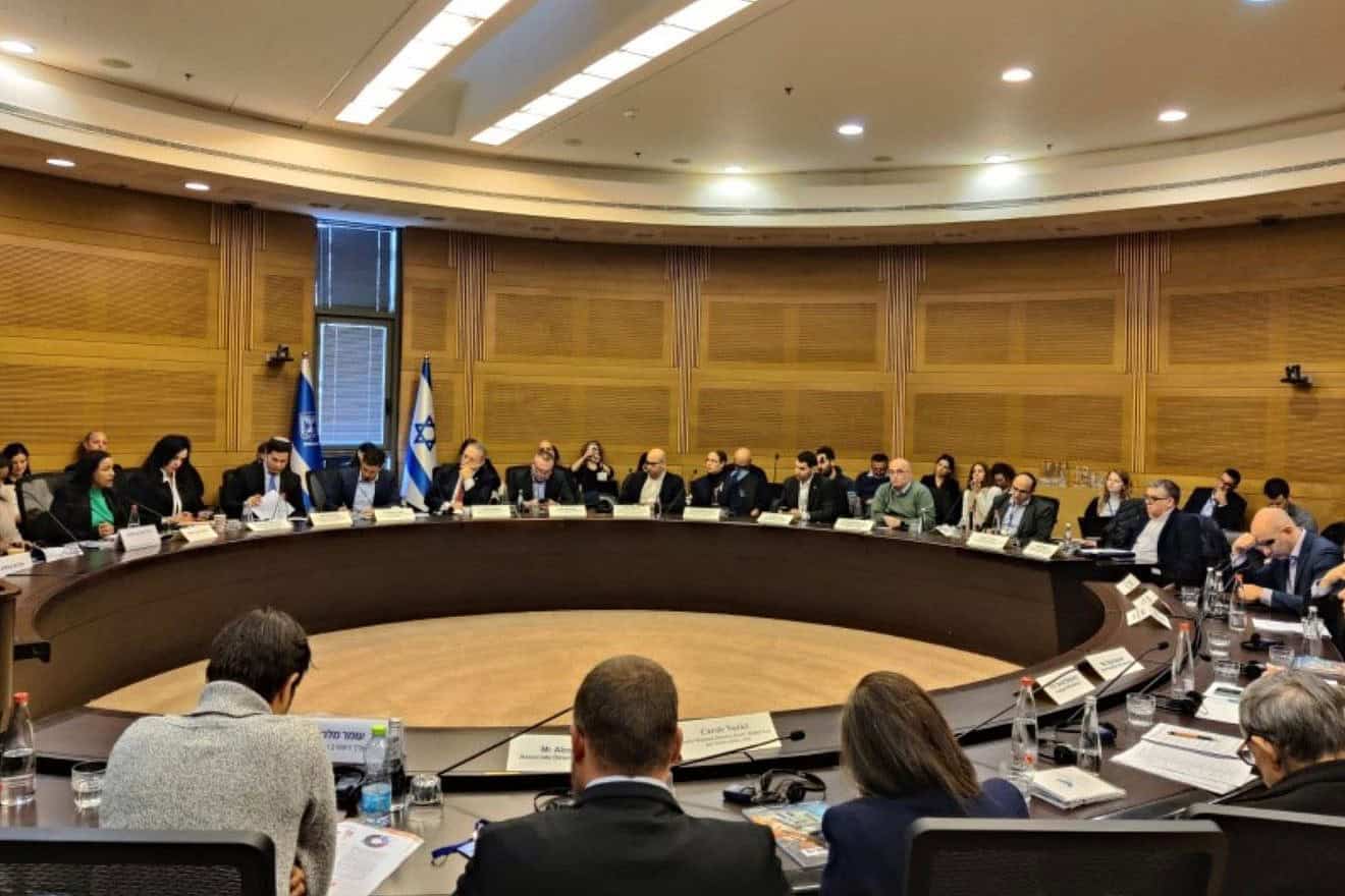 A committee meeting of the Ministry for Diaspora Affairs and Combating Antisemitism in the Knesset. Credit: Courtesy.