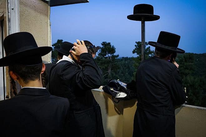 Jews at the gravesite of Rabbi Shimon Bar Yochai on Mount Meron, in northern Israel, ahead of the Jewish holiday of Lag Baomer, May 23, 2024. Photo by David Cohen/Flash90.
