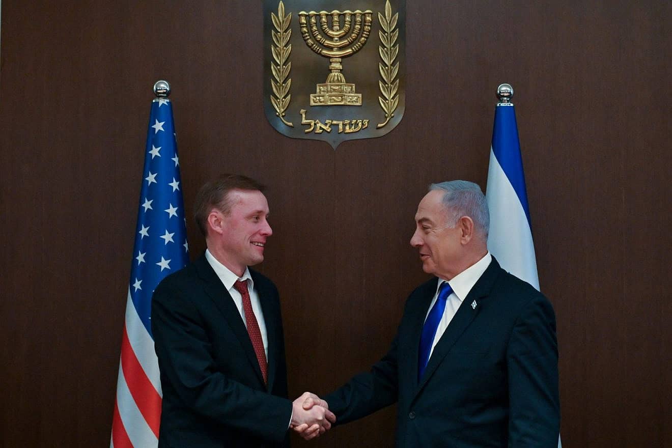 U.S. National Security Advisor Jake Sullivan meets with Israeli Prime Minister Benjamin Netanyahu in Jerusalem, May 19, 2024. Photo by Kobi Gideon/GPO.