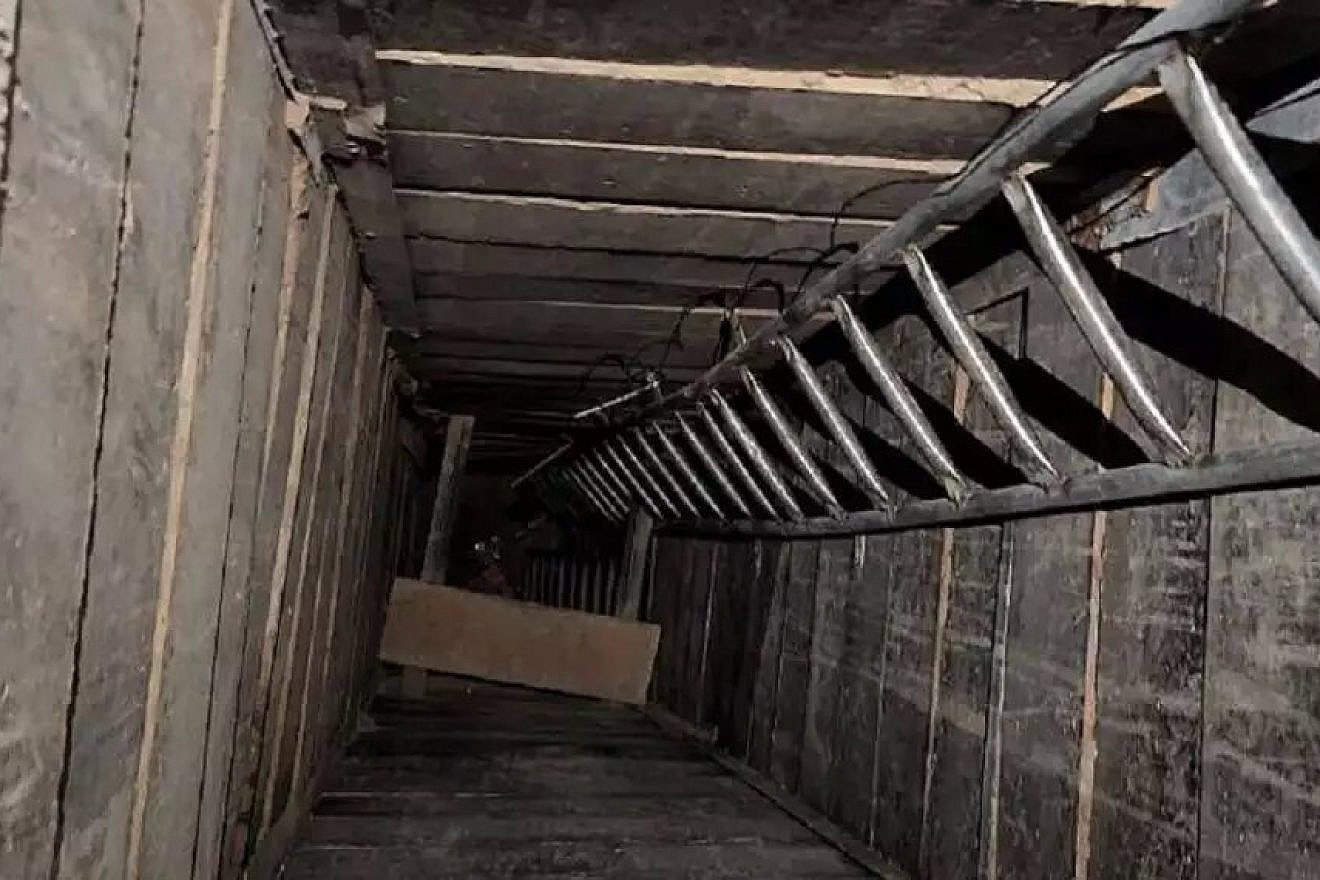 The Hamas terror tunnel in Jabalia in the northern Gaza Strip. Photo by Yehuda Shlezinger.
