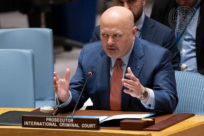 Karim Khan, chief prosecutor of the International Criminal Court, briefs the U.N. Security Council on Sudan, May 13, 2023. Credit: Eskinder Debebe/U.N. Photo.