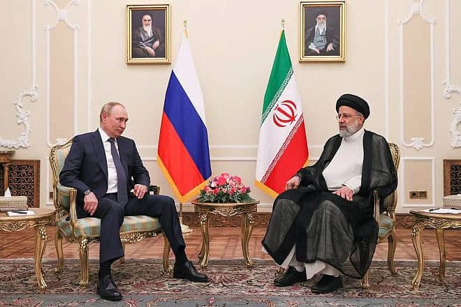 Russian President Vladimir Putin and then-Iranian President Ibrahim Raisi meet in New York, Apr 17, 2024. Credit: photosince/Shutterstock.