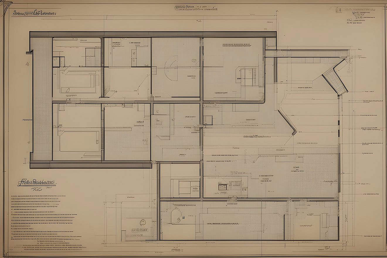 An illustrative image of the blueprints for a bunker. Source: DeepAI