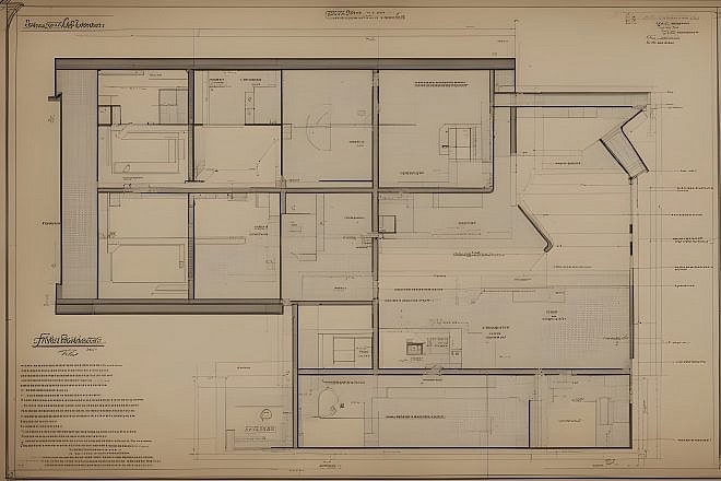 An illustrative image of the blueprints for a bunker. Source: DeepAI