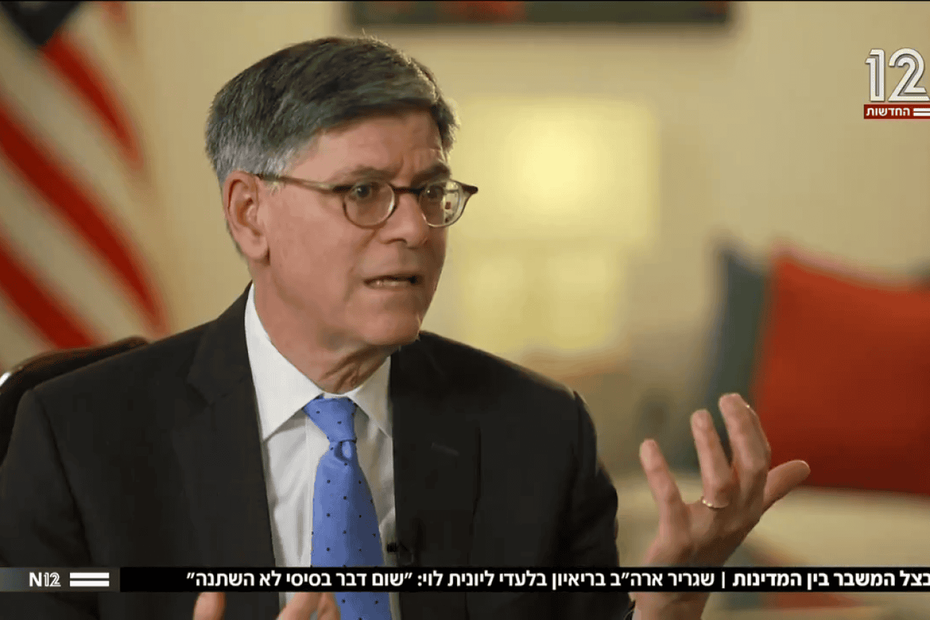U.S. Ambassador to Israel Jack Lew in an interview with Israel's Channel 12 News, May 12, 2024. Credit: Screenshot.