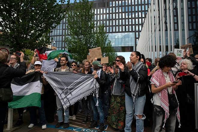 A pro-Palestinian, anti-Israel protest at the University of Amsterdam in the Netherlands on May 7, 2024. Credit: Dutchmen Photography/Shutterstock.