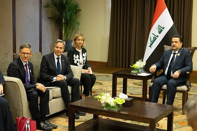U.S. Secretary of State Antony Blinken meets with Iraqi Prime Minister Mohammed Shia' Al Sudanio in Sweimeh, Jordan, June 11, 2024. Credit: Chuck Kennedy/U.S. State Department.