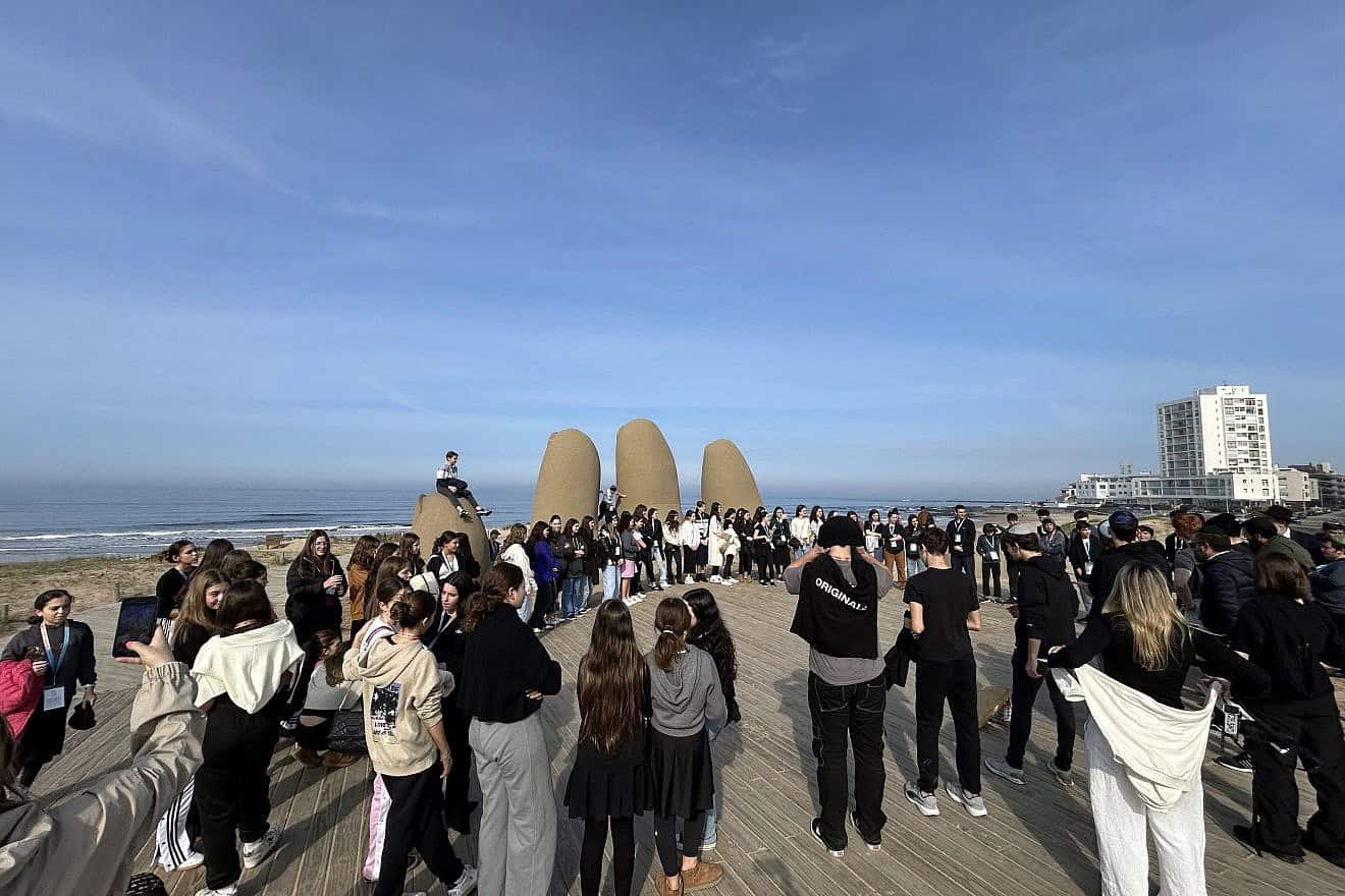 Teens from Uruguay, Paraguay and Argentina participate in a Shabbaton in Punta del Este, Uruguay. Credit: Courtesy of CTeen International.