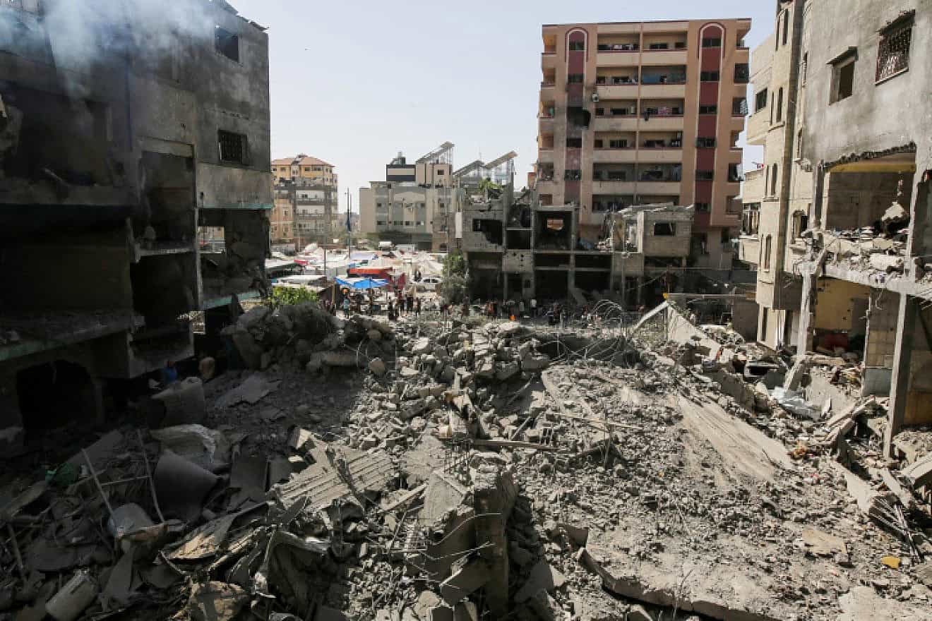 The aftermath of Israel's “Operation Arnon” hostage-rescue mission in Nuseirat, in the central Gaza Strip, June 8, 2024. Photo by Khaled Ali/Flash90.