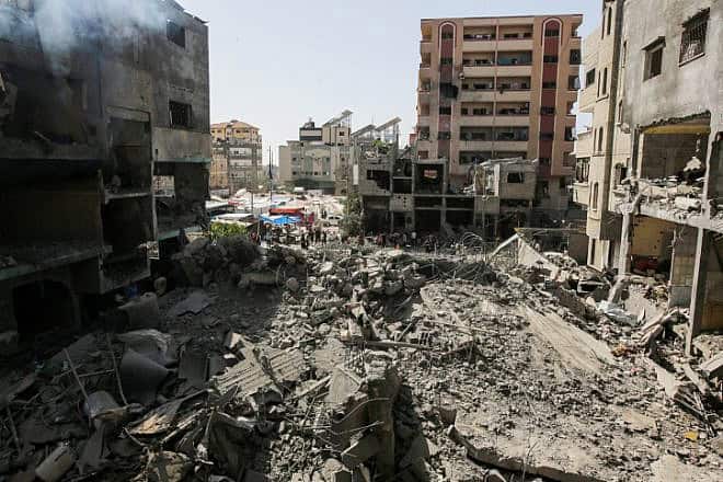 The aftermath of Israel's “Operation Arnon” hostage-rescue mission in Nuseirat, in the central Gaza Strip, June 8, 2024. Photo by Khaled Ali/Flash90.