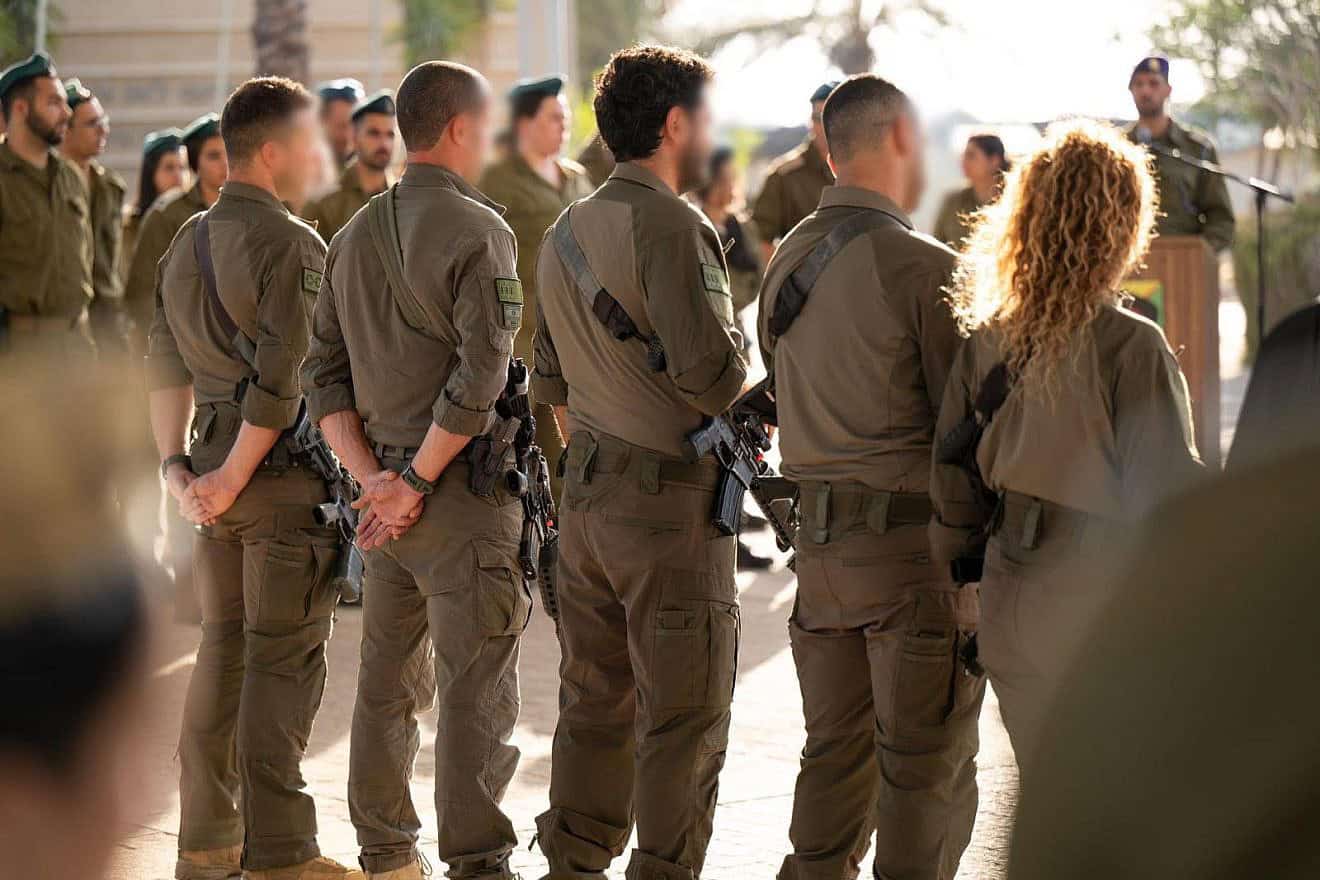 Reservists of the Israel Defense Forces' new "LOTAR Otef" counterterror force during a ceremony for the unit's establishment, June 3, 2024. Credit: IDF.