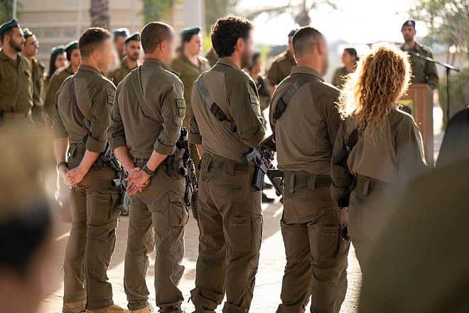 Reservists of the Israel Defense Forces' new "LOTAR Otef" counterterror force during a ceremony for the unit's establishment, June 3, 2024. Credit: IDF.
