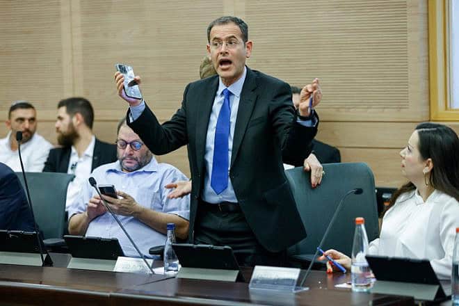 MK Moshe Saada attends a Constitution Committee meeting at the Knesset in Jerusalem, March 13, 2023. Photo by Erik Marmor/Flash90.