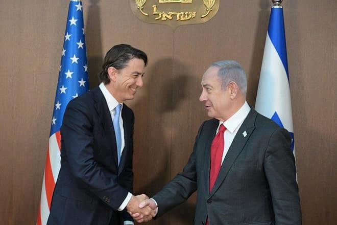 U.S. presidential envoy Amos Hochstein meets with Prime Minister Benjamin Netanyahu at the Prime Minister's Office in Jerusalem, June 17, 2024. Photo by Amos Ben-Gershom/GPO.