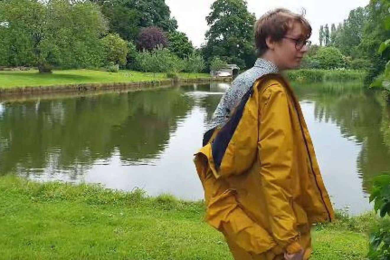 A Youth Demand protest group activist near a lake on British Prime Minister Rishi Sunak's property in northern England on June 25, 2024. Source: X.