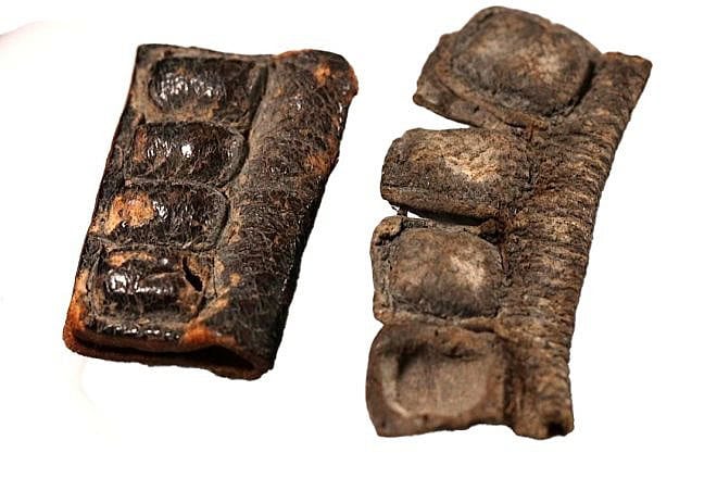 Tefillin from about 2,000 years ago in the laboratories of the Israel Antiquities Authority. Photo by Emil Aladjem/IAA.