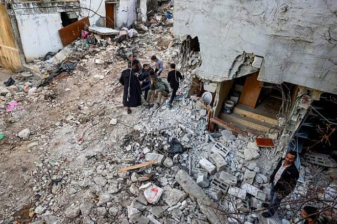 View of damage following an Israeli military raid at the Nur Shams refugee camp east of Tulkarm, Jan. 18, 2024. Photo by Flash90.