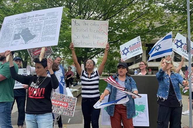 A pro-Israel counter-demonstration at MIT, May 15, 2024. Source: Courtesy.