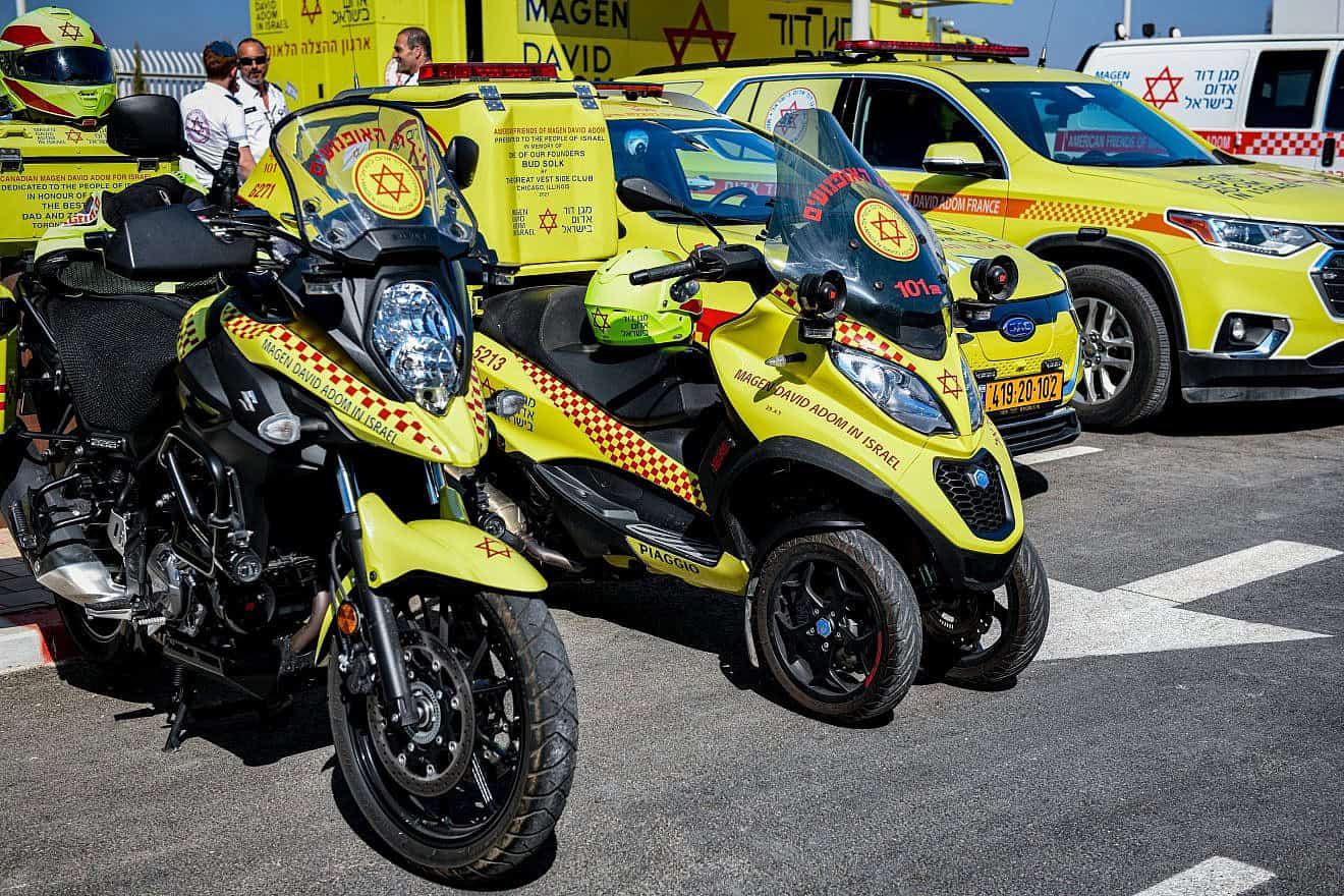 Magen David Adom medicycles. Credit: Courtesy of MDA.