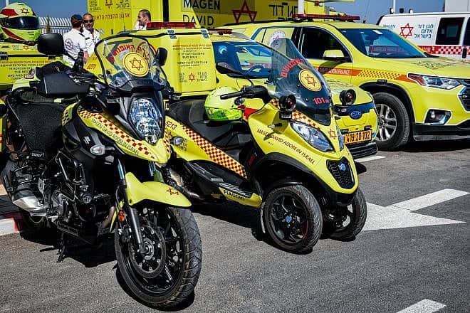 Magen David Adom medicycles. Credit: Courtesy of MDA.